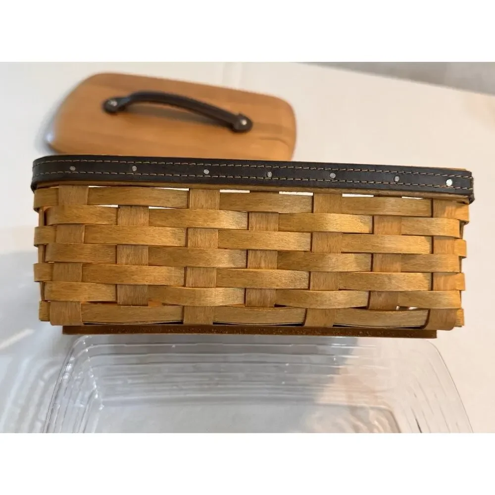 Longaberger 2004 Father’s Day, Dad’s Valet Basket W/ WD Lid, Fabric Liner, Prot